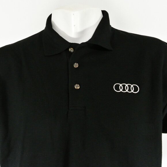 AUDI Car Dealership Employee Uniform Polo Shirt Black NEW Size XL - Picture 4 of 6